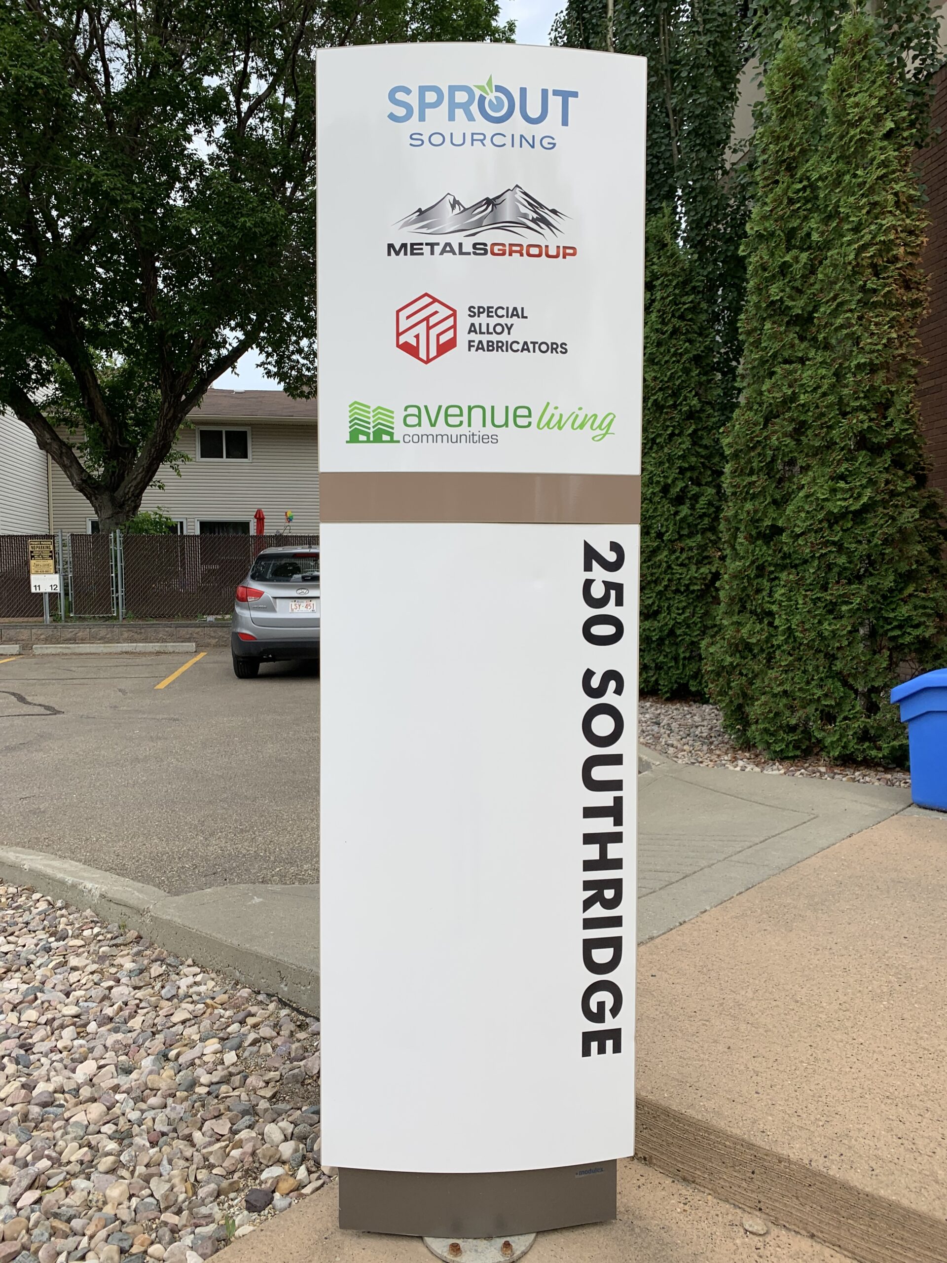 Custom pylon signs for Sprout Sourcing signs by Horizon Sign Solutions