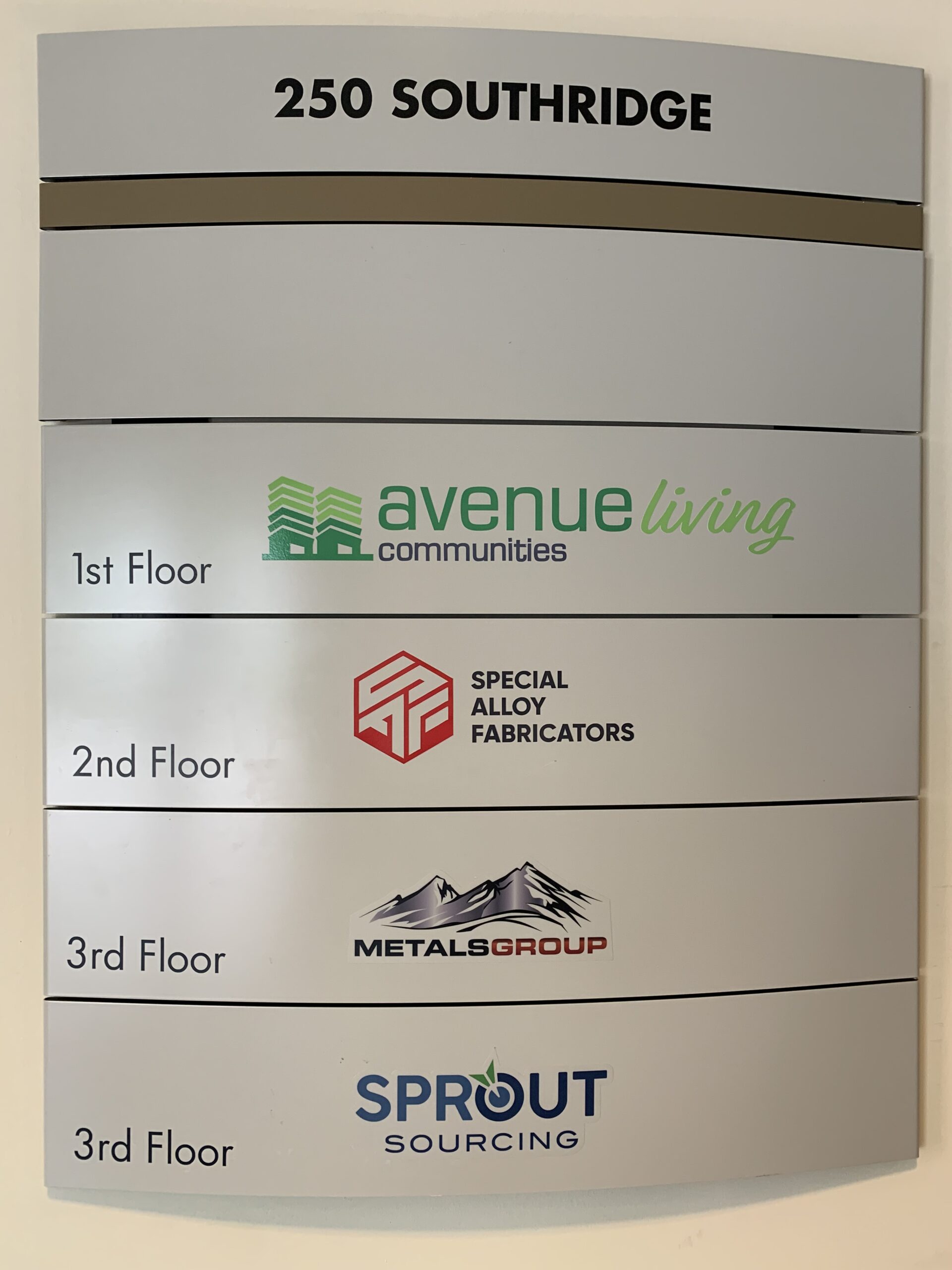 Custom-made wayfinding signs by Horizon Sign Solutions